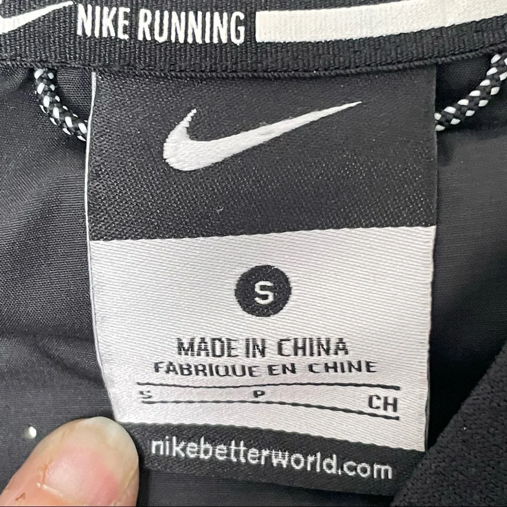 Nike Aeroloft 800 Black Down Fill Sleeveless Full Zip Running Vest Size Small - Picture 4 of 10